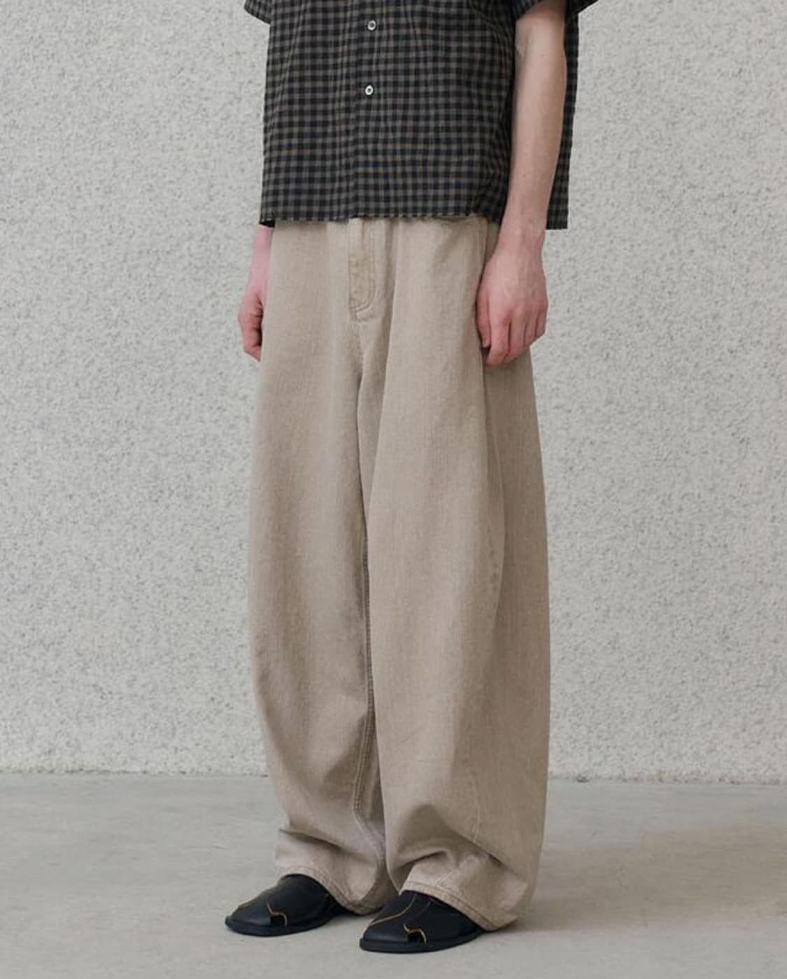 노운 와이드 커브드진 라이트베이지 팝니다 상품이미지2