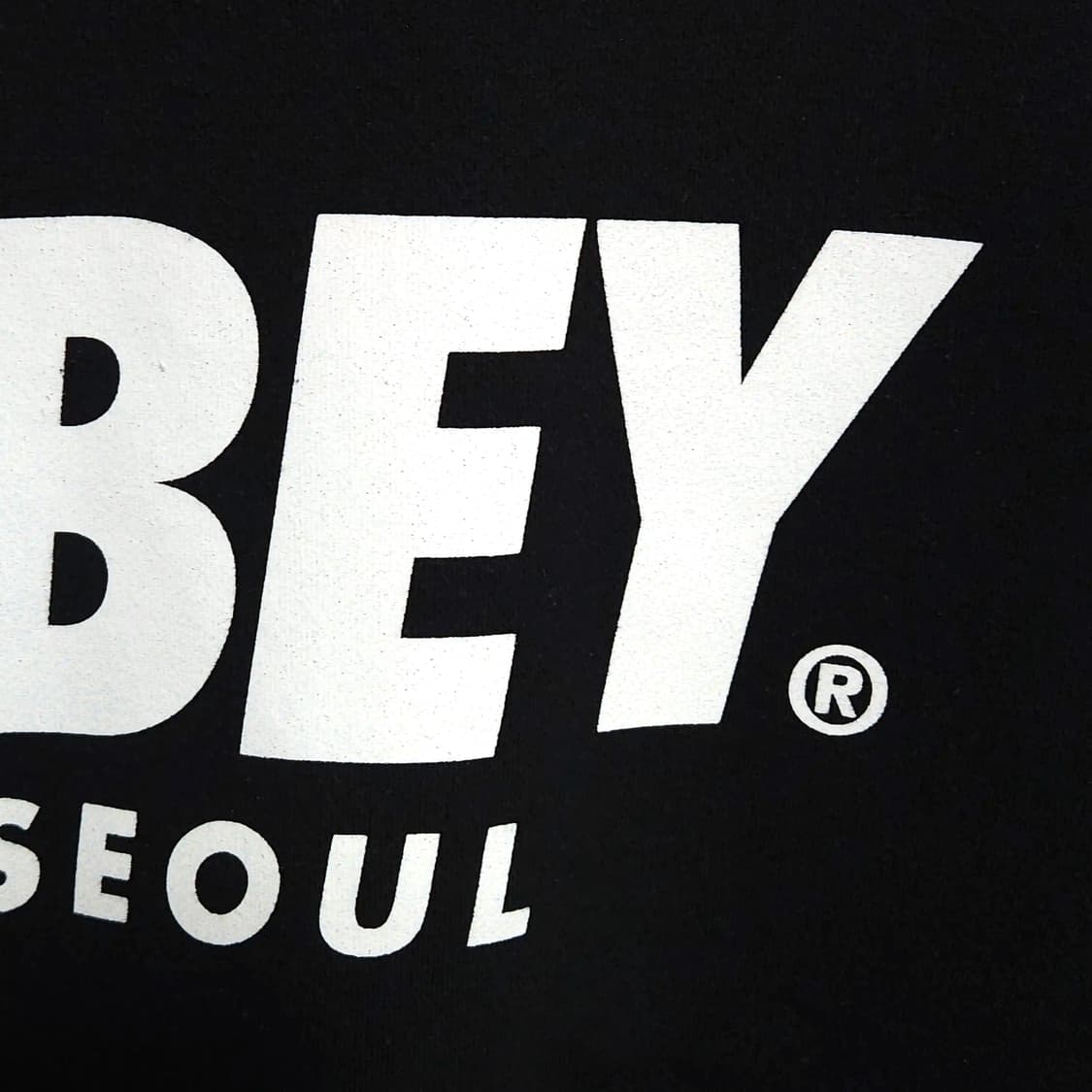 남녀공용M)OBEY 오베이 서울 에디션 맨투맨 블랙 상품이미지5