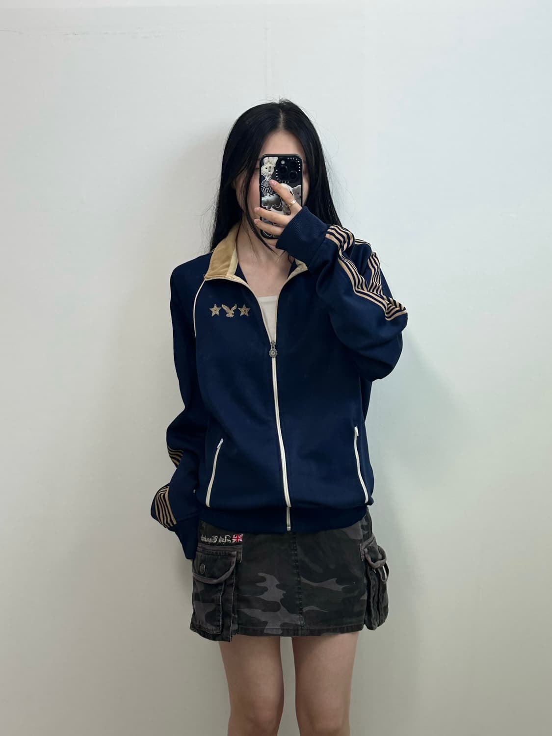 아메리칸이글 y2k 와투케 네이비 트랙탑 져지 상품이미지1