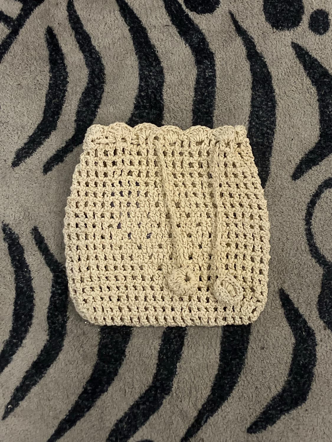 빈티지 뜨개 파우치 베이지 #csz2128 상품이미지1