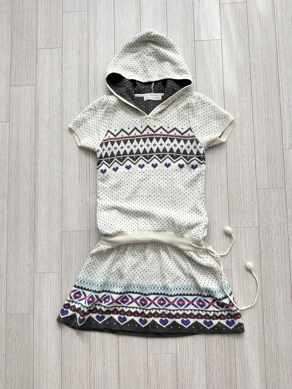 jpn 히피 하구미 스즈코 키치 괴짜 레이어드 코디세트 상품이미지3