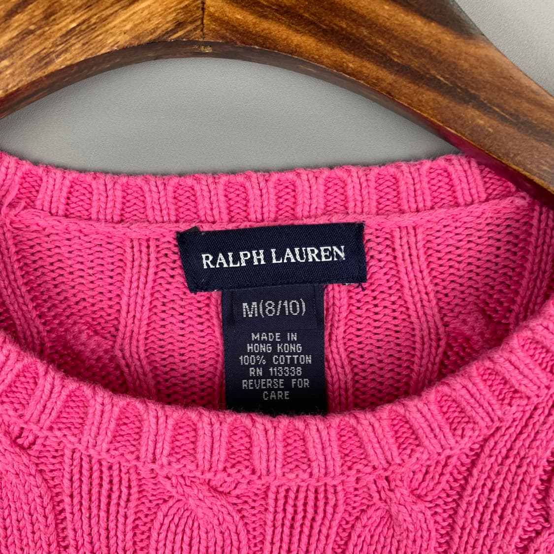 폴로 랄프로렌 핑크 꽈배기 니트 상품이미지4