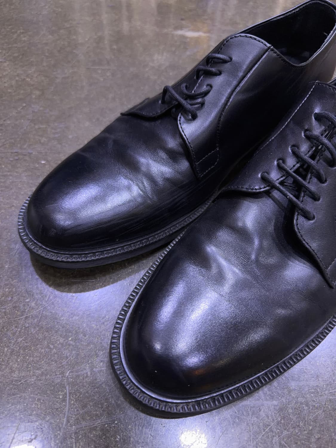 무신사스탠다드 플레인 더비 슈즈 구두 블랙 270 상품이미지3