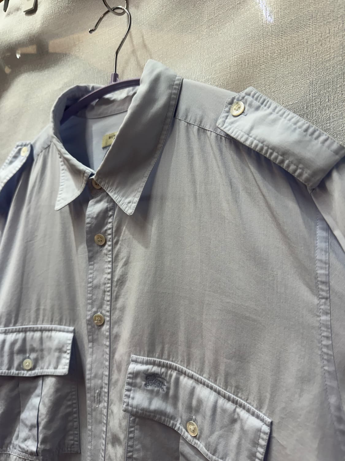 버버리 런던 밀리터리 견장 투포켓 셔츠L(L) 상품이미지2