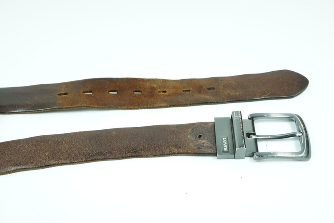 리바이스 빈티지 무드 브라운 통가죽 벨트 상품이미지5