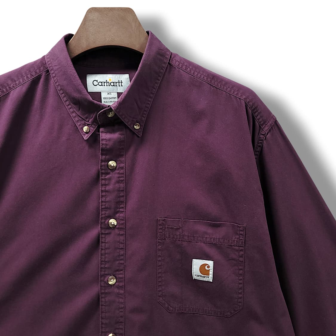 [XL] 칼하트 와인 원포켓 오버핏 긴팔셔츠 상품이미지4