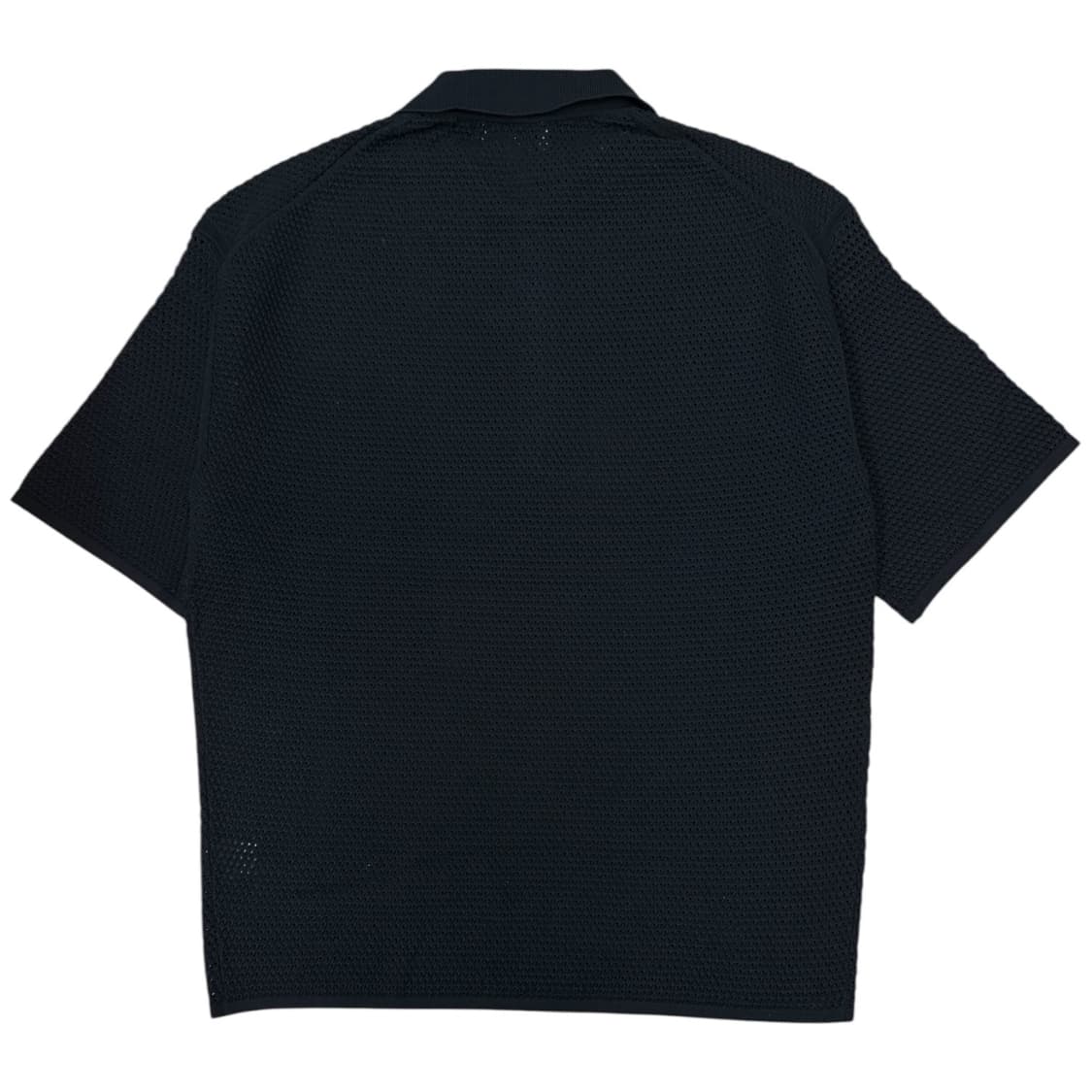 LEMAIRE Black Mesh Knit Polo Shirt 상품이미지2