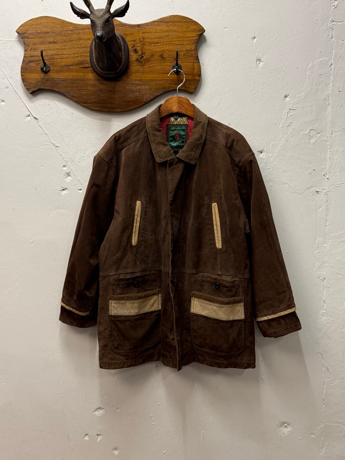 90s GELEONE Leather Hunting Jacket 상품이미지1