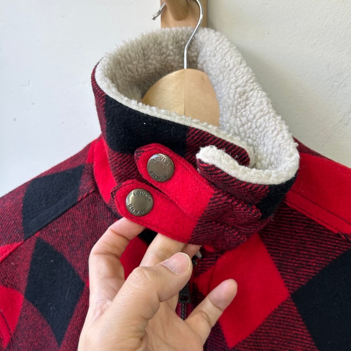 15918 - 리바이스 타탄체크 쉐르파 자켓 상품이미지5