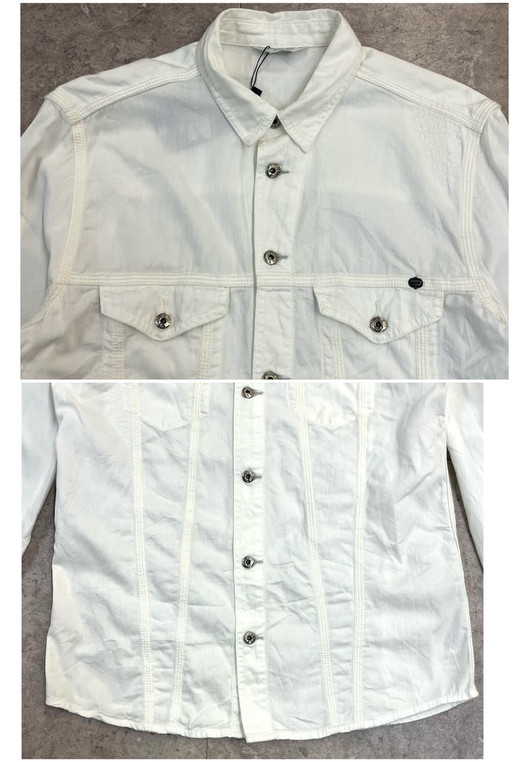 디젤 웨스턴 셔츠 화이트 #csz4167 상품이미지5