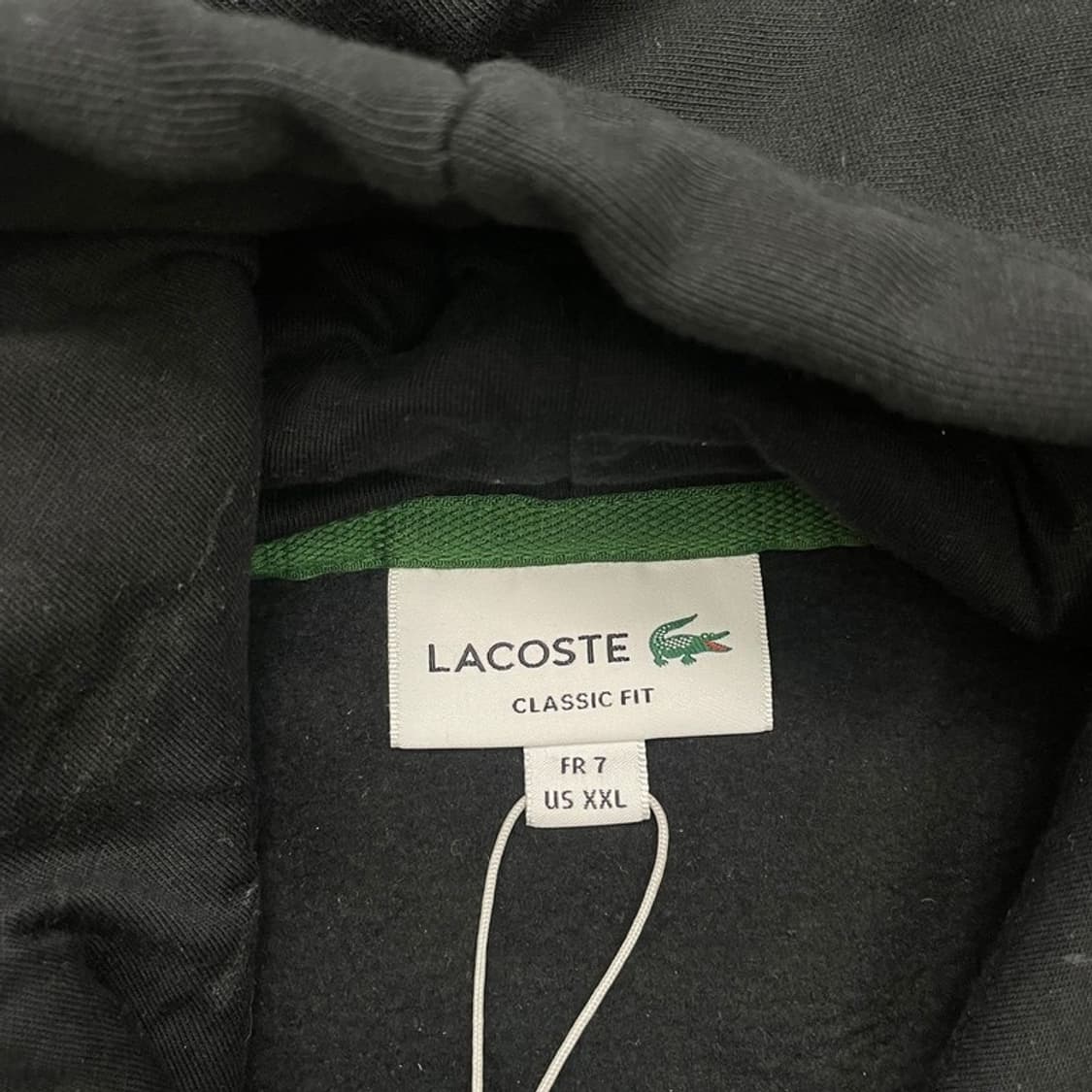 LACOSTE 로고 후드티 블랙 XXL 상품이미지4
