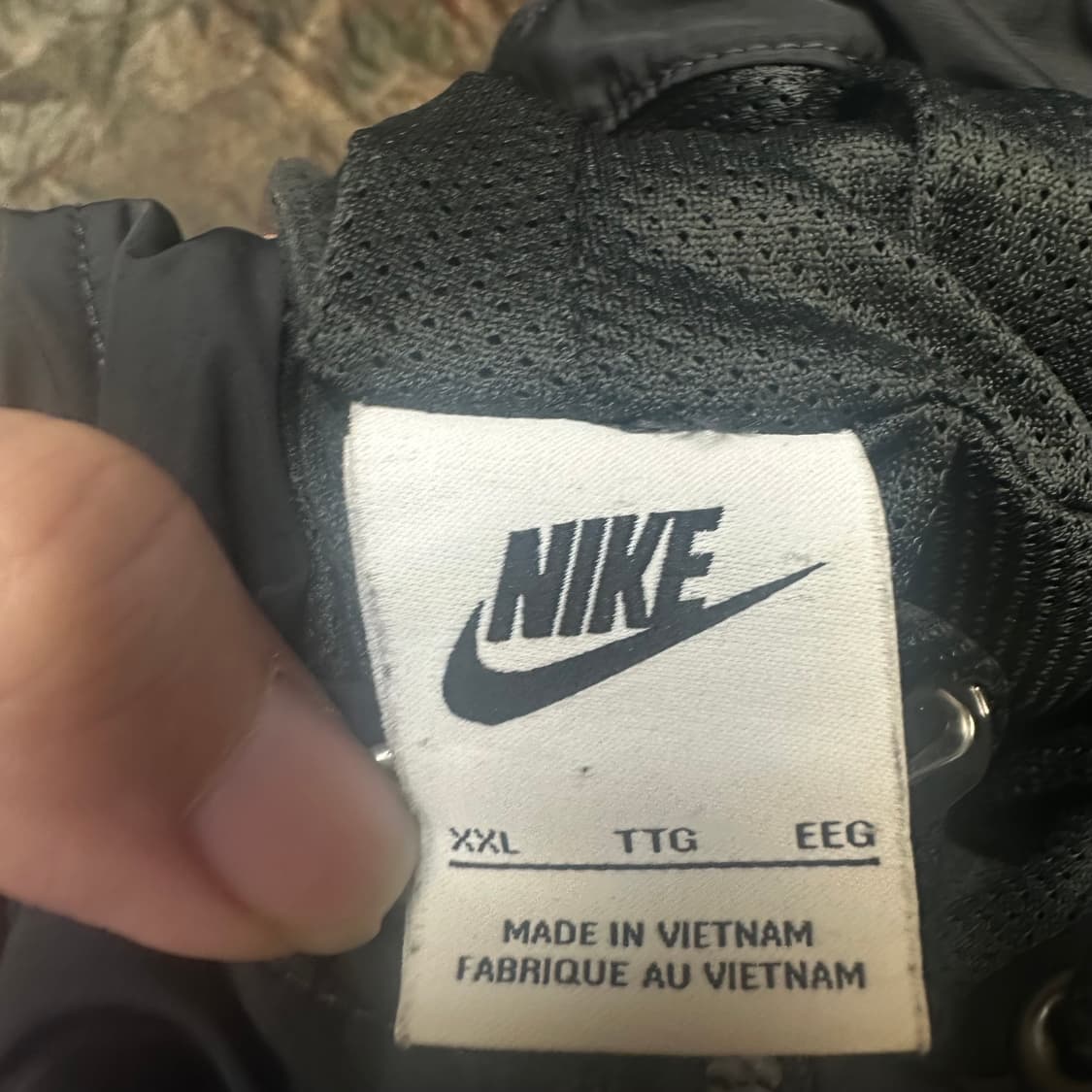 나이키 AIR 화이트 사이드라인 블랙바람막이 110 상품이미지3