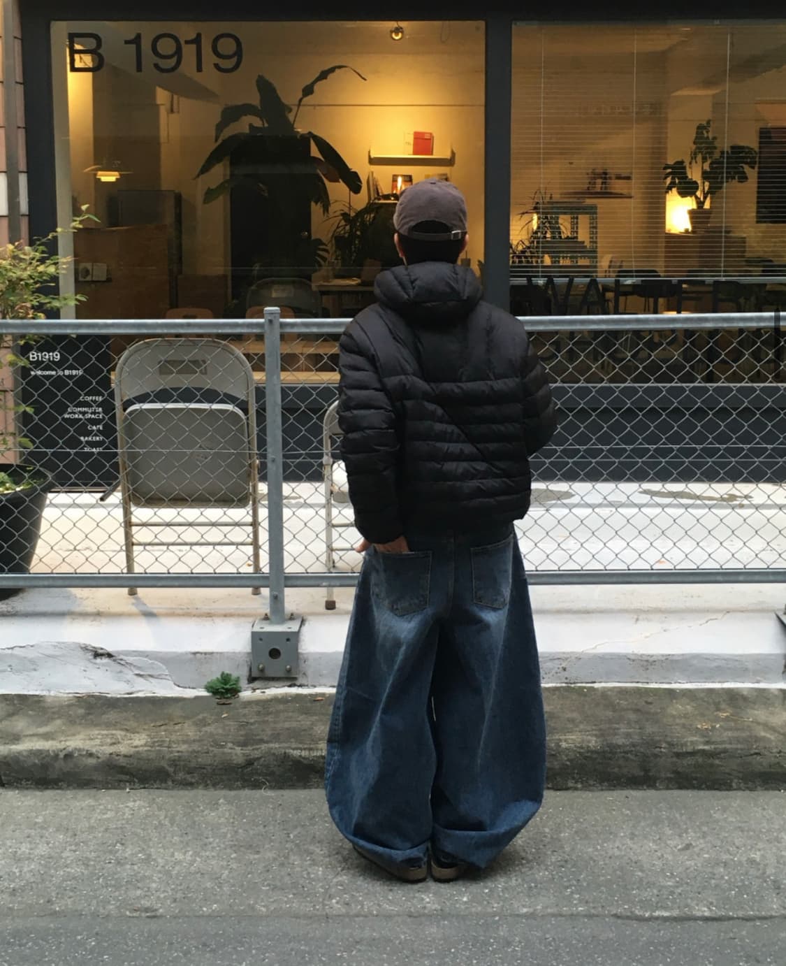 워싱 벌룬 데님 진청 상품이미지5