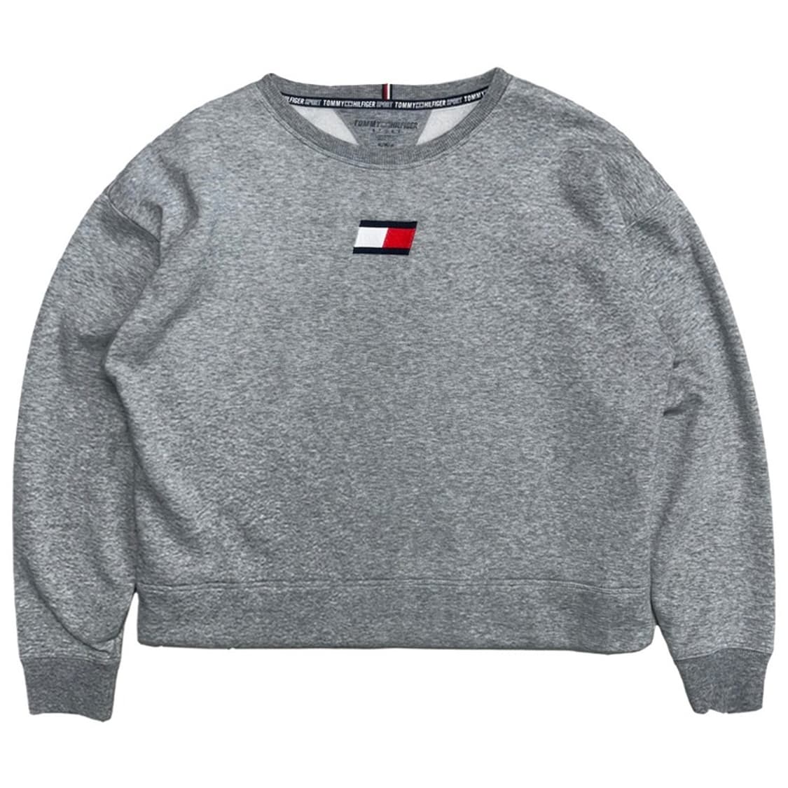 타미힐피거 그레이 컬러 크롭 맨투맨 M 상품이미지1