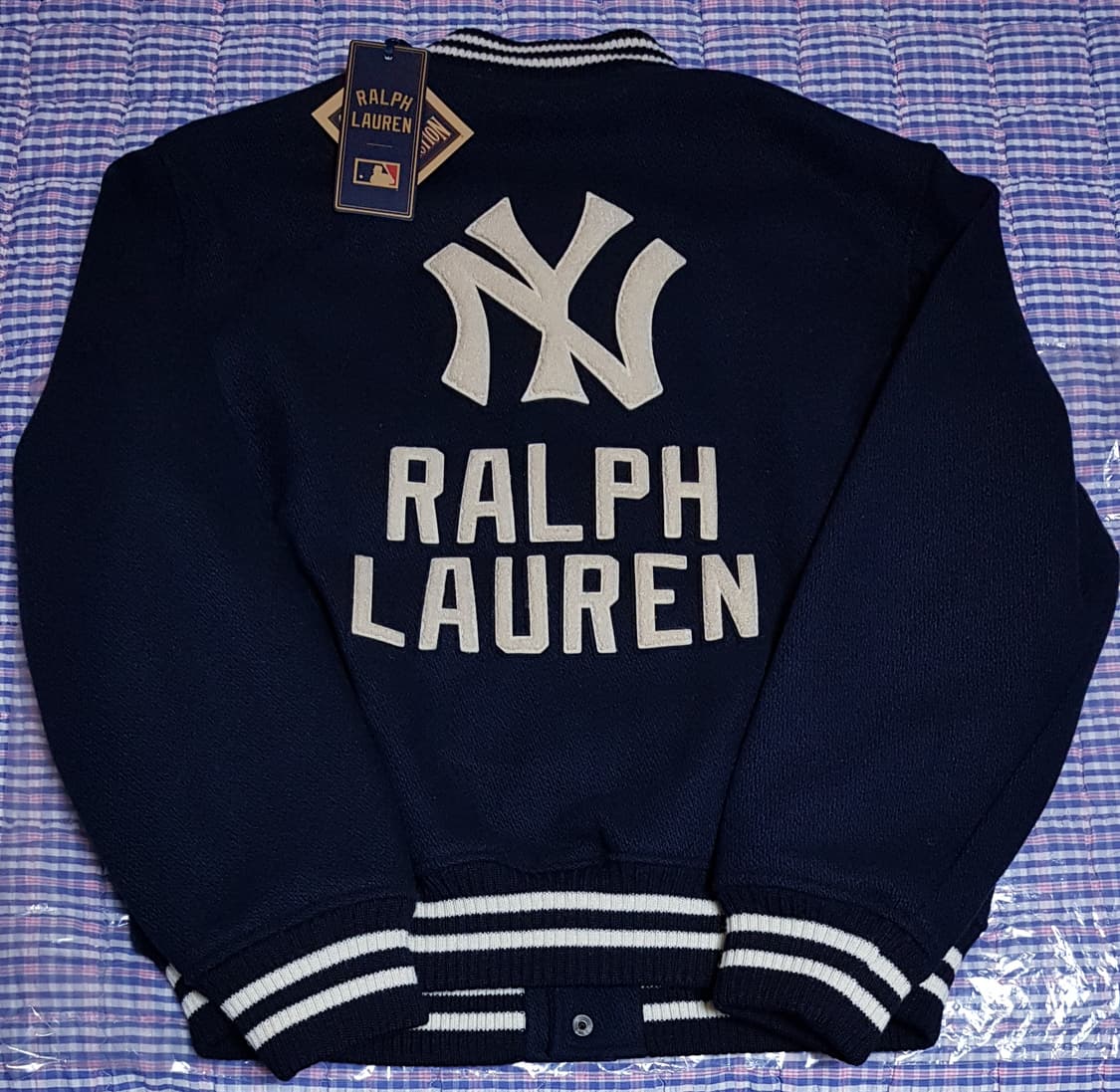 [L,XL] 폴로 x MLB 24FW 뉴욕 양키스 바시티 울 자켓 팝니다 상품이미지1