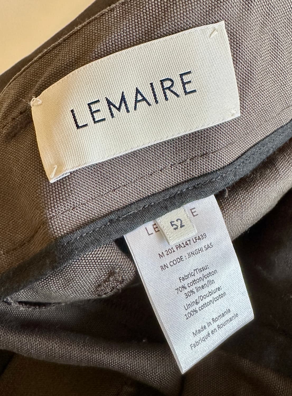 르메르 밀리터리 팬츠 레이븐 52사이즈 신품급 트위스트 워크팬츠 상품이미지5