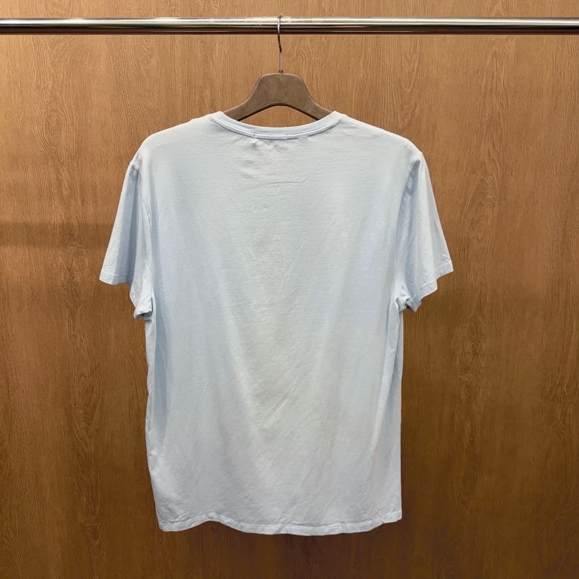 캘빈클라인 진스 반팔 티셔츠 로고 프린팅 무지 디테일 스카이 블루 상품이미지3