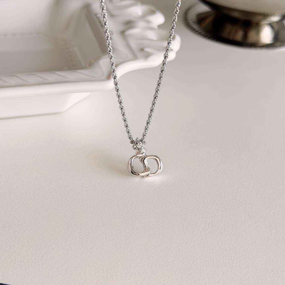 빈티지 디올 CD 큐빅 목걸이 상품이미지2