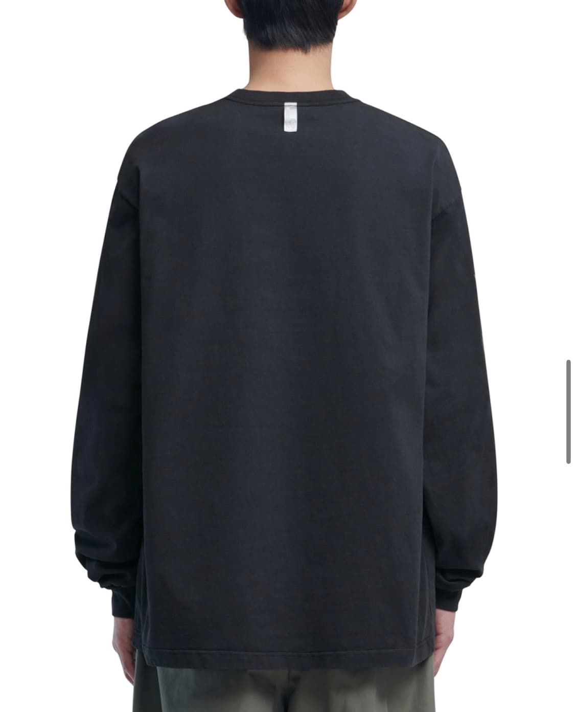 노매뉴얼 NOMANUAL THUNDER LOGO 롱슬리브 블랙 상품이미지2