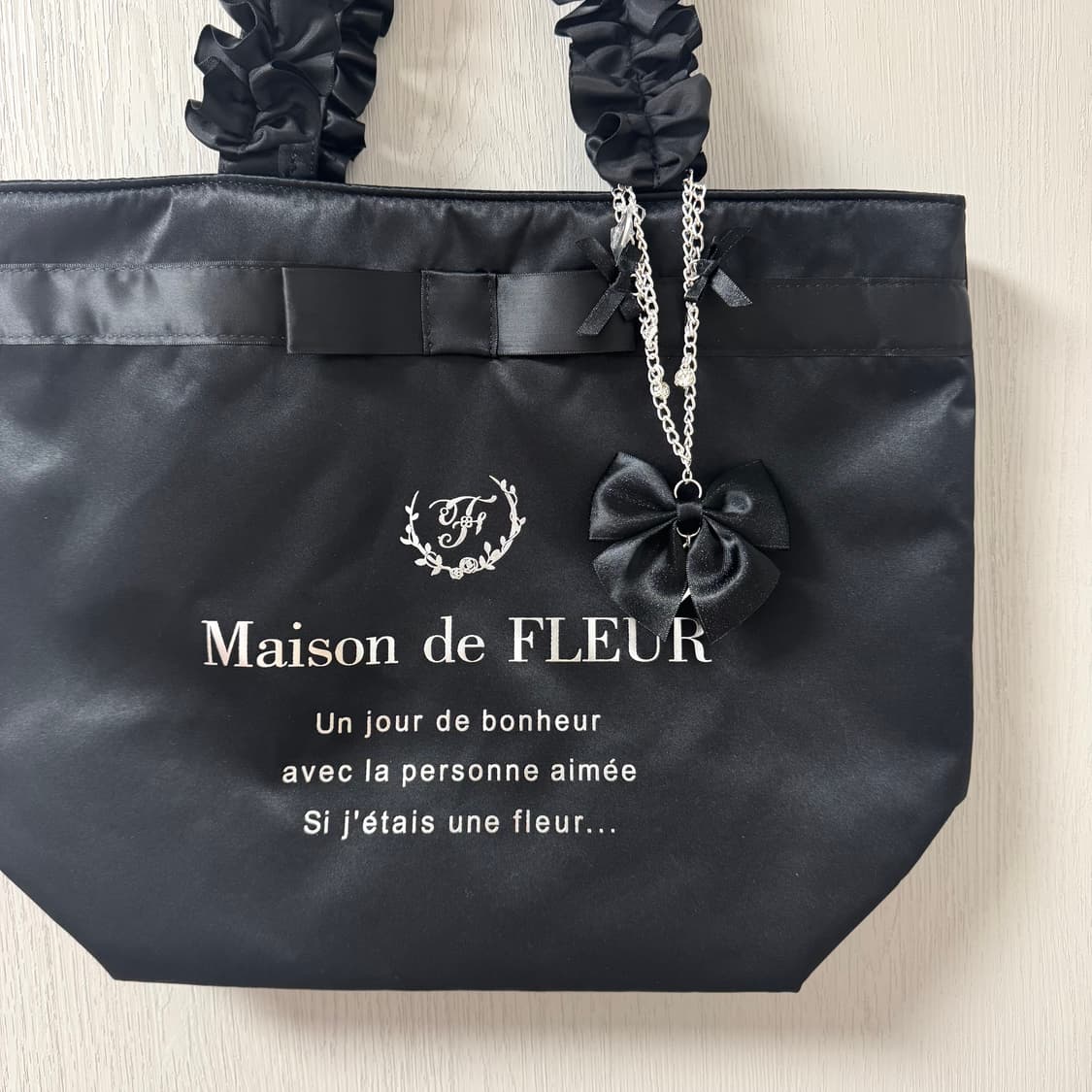 메종드플뢰르 리본 새틴백 스나계 상품이미지2