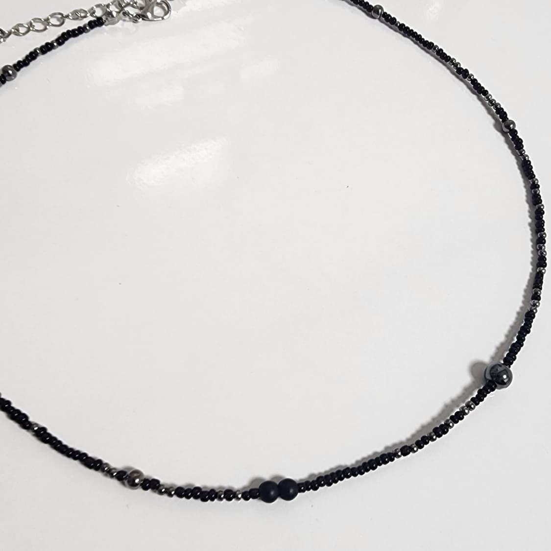 남자 심플 헤머타이트 원석 목걸이 상품이미지2