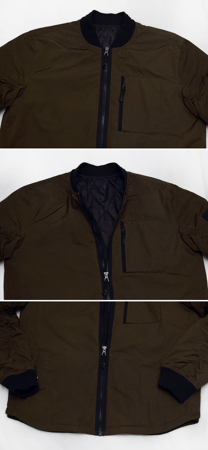 시리즈 (series) 셔링 슬리브 MA-1 집업 퀼팅 자켓 (105) 상품이미지4