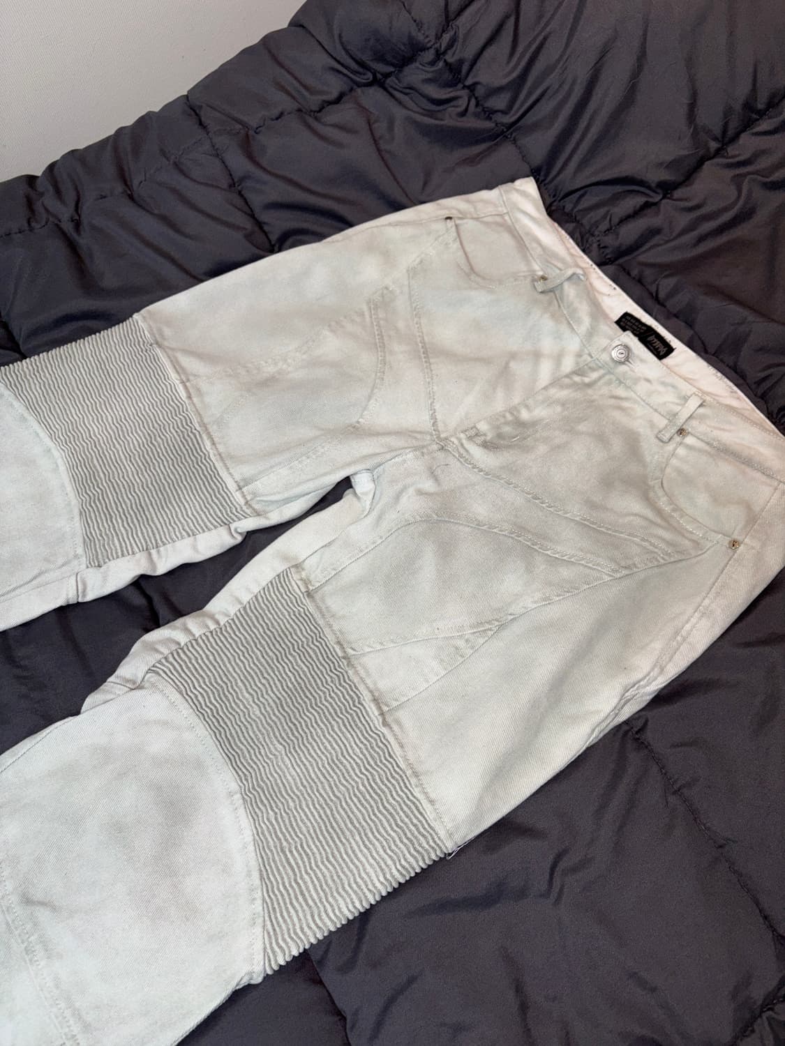 [32] 빈티지 바이커 절개 플레어데님  상품이미지3