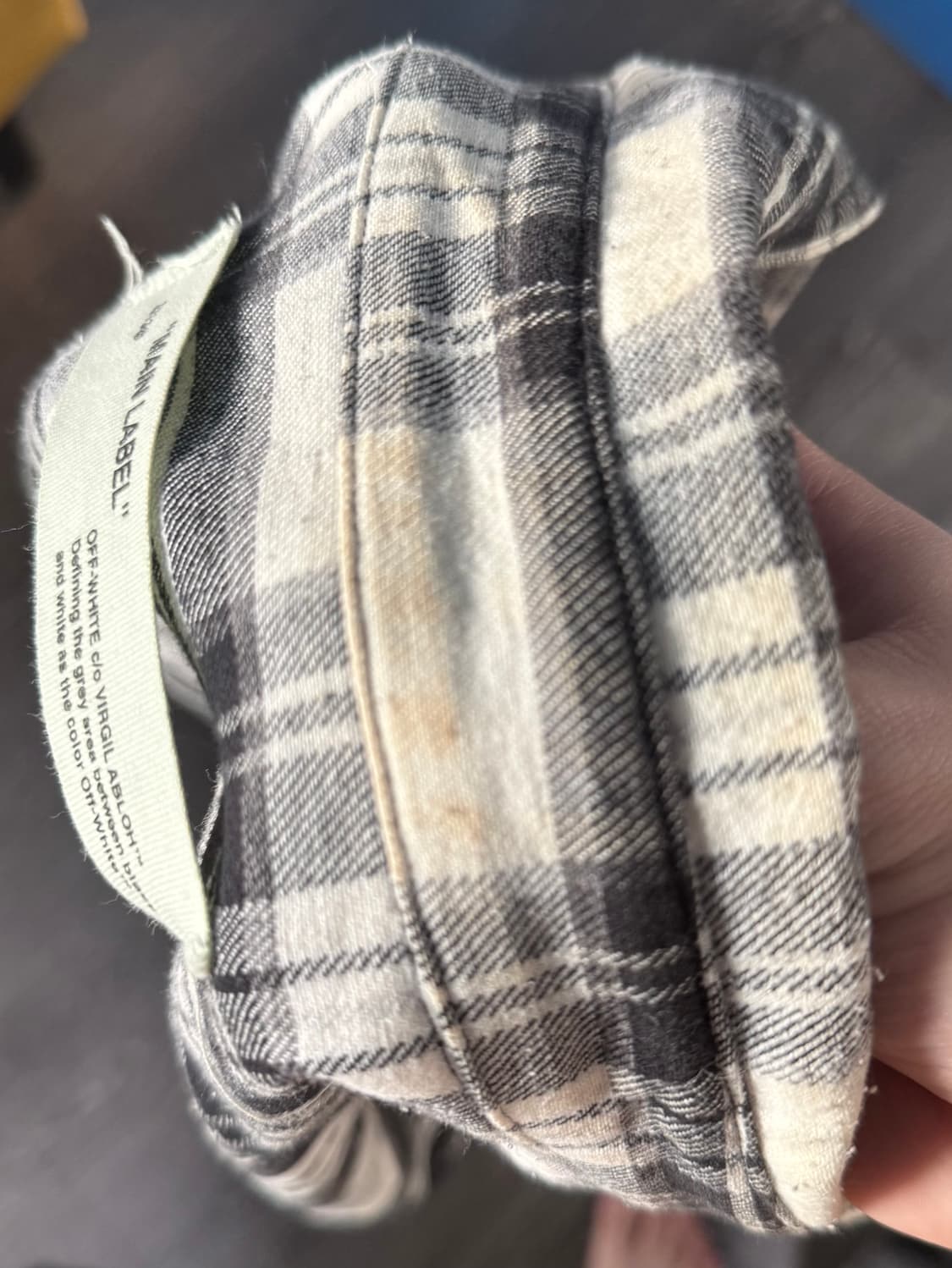 오프화이트 플란넬 체크 셔츠  상품이미지3