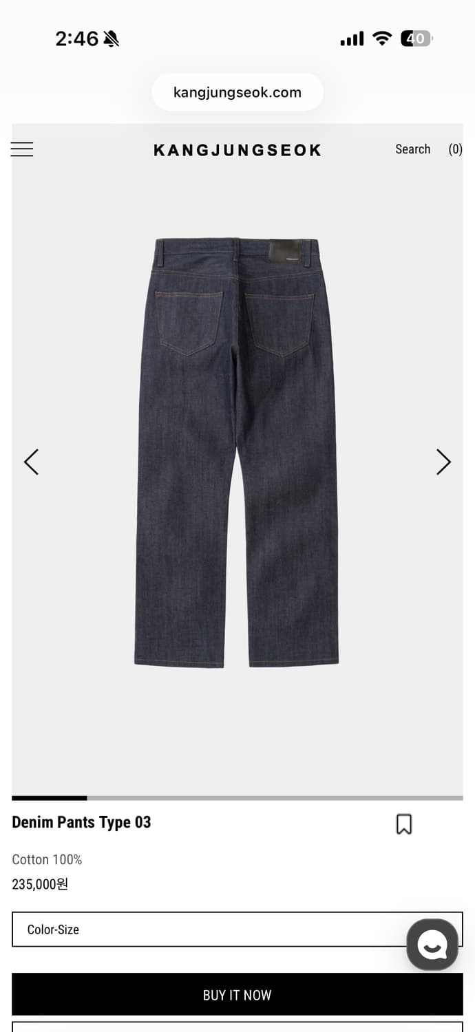 Kangjungseok type03 denim 34size 상품이미지2