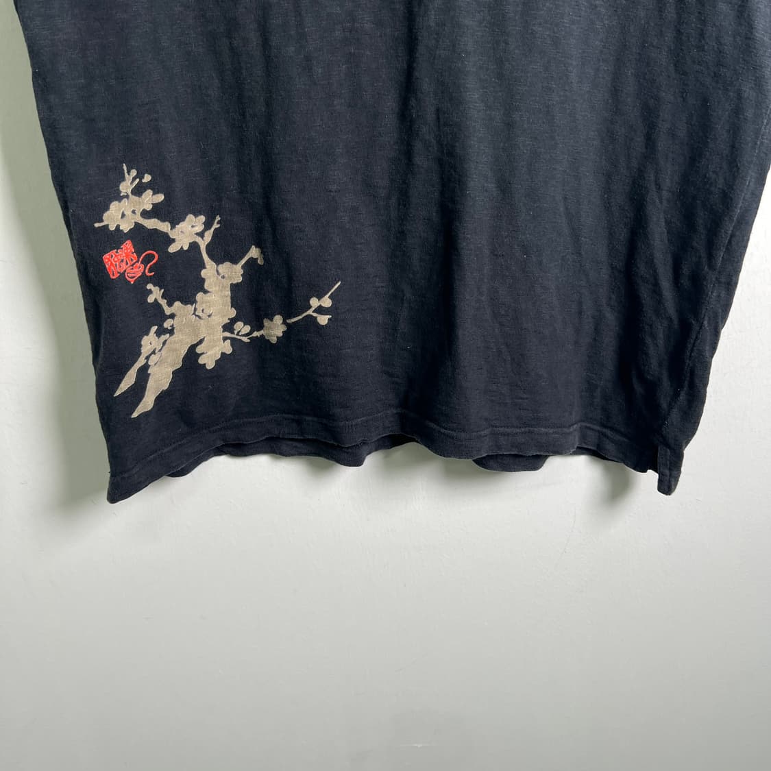 jpn vtg 빈티지 블랙 오리엔탈 프린팅 반팔 티셔츠 L 상품이미지6