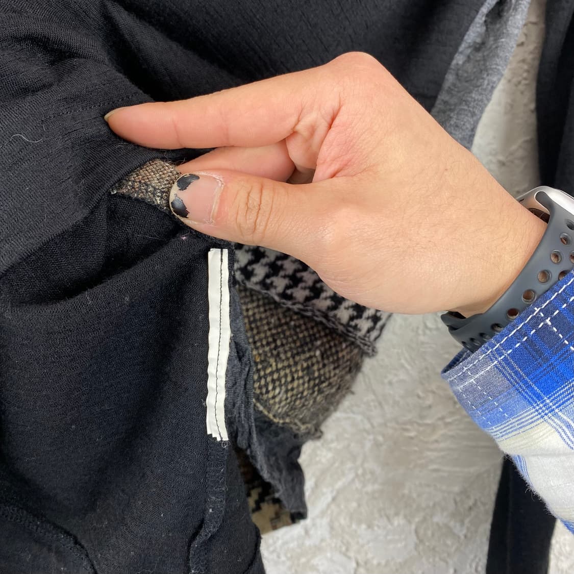 꼼 데 가르송 트리콧 패치워크 롱 슬리브 티셔츠 상품이미지5