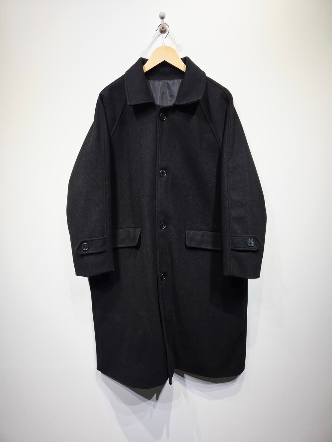 ETHOS 에토스 블랙 싱글 롱 코트 상품이미지2