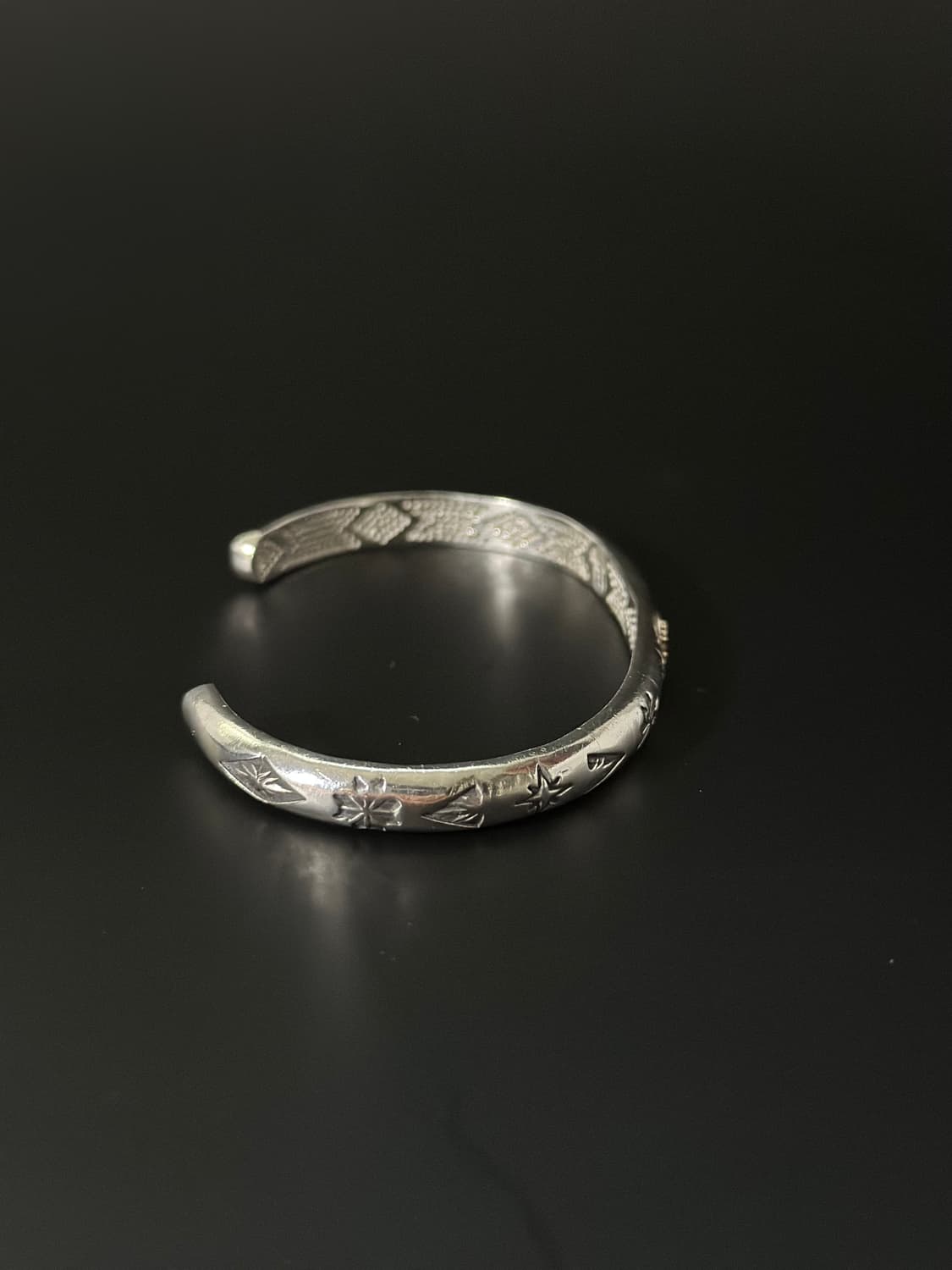 Harley Davidson 모티프 핸드메이드 실버 커프 상품이미지2