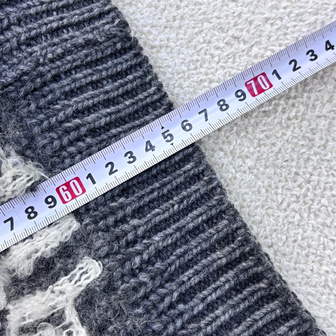 F 한섬시스템 패턴 니트 긴팔 티셔츠 0408E1 상품이미지5