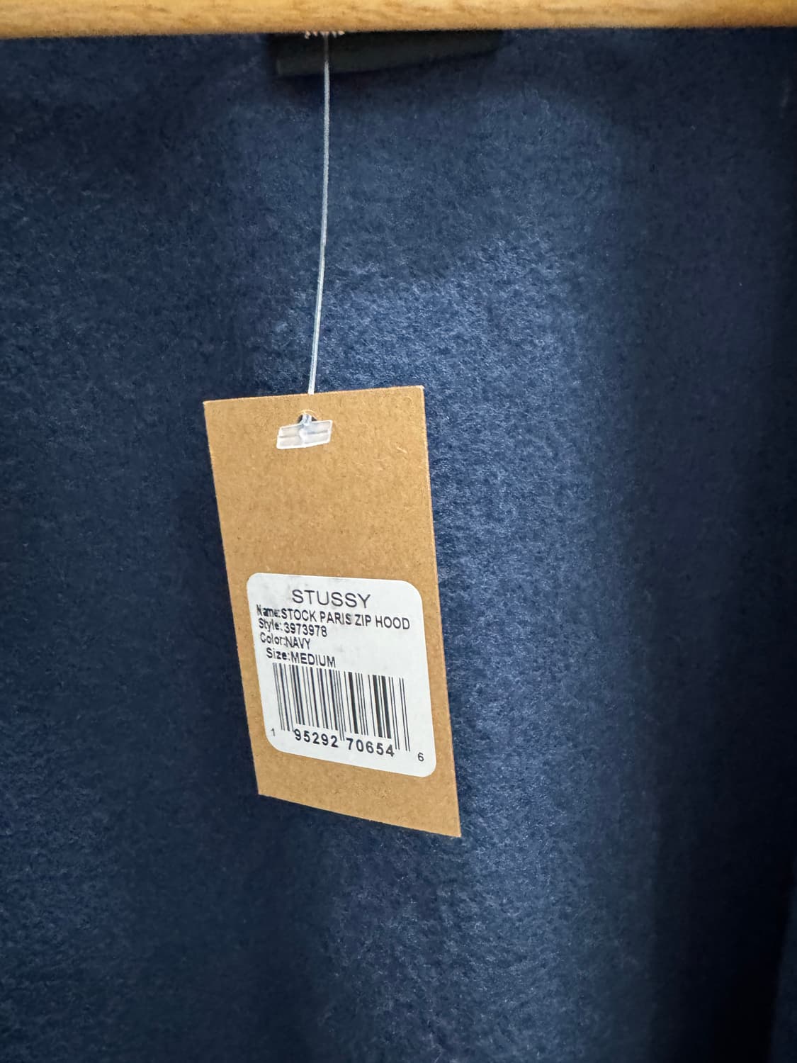 스투시 파리 후드집업 네이비 새상품 미디움 M 상품이미지3