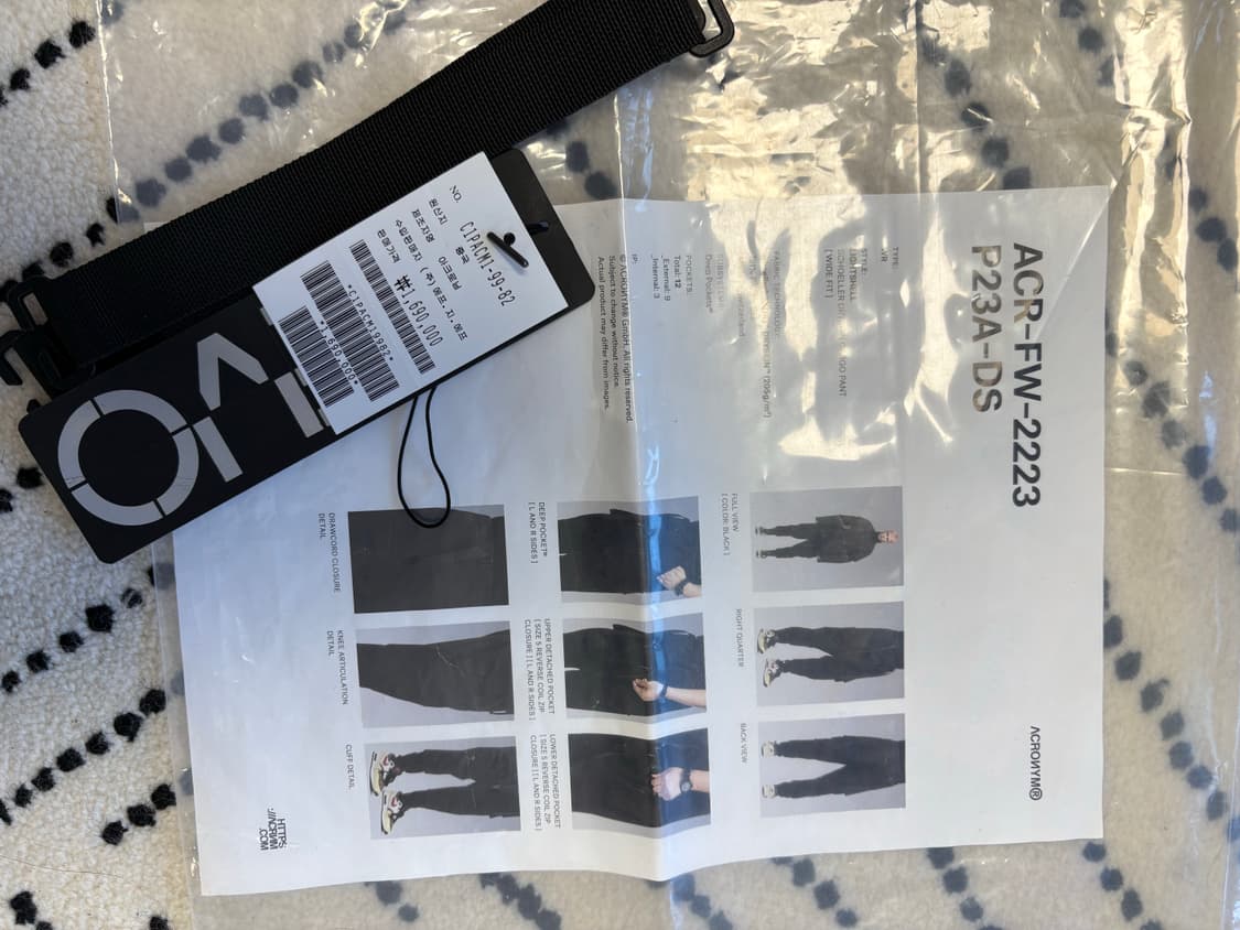 아크로님 팬츠 FW2223 P23A-DS M사이즈  상품이미지4