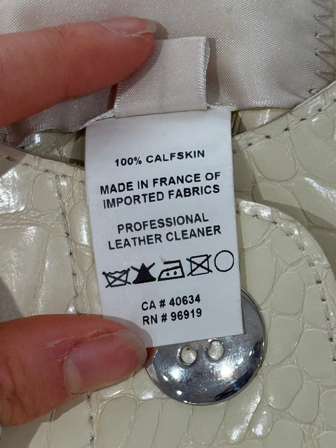 마크제이콥스 화이트 크로코 엠보 카프스킨 레더 코트 상품이미지9