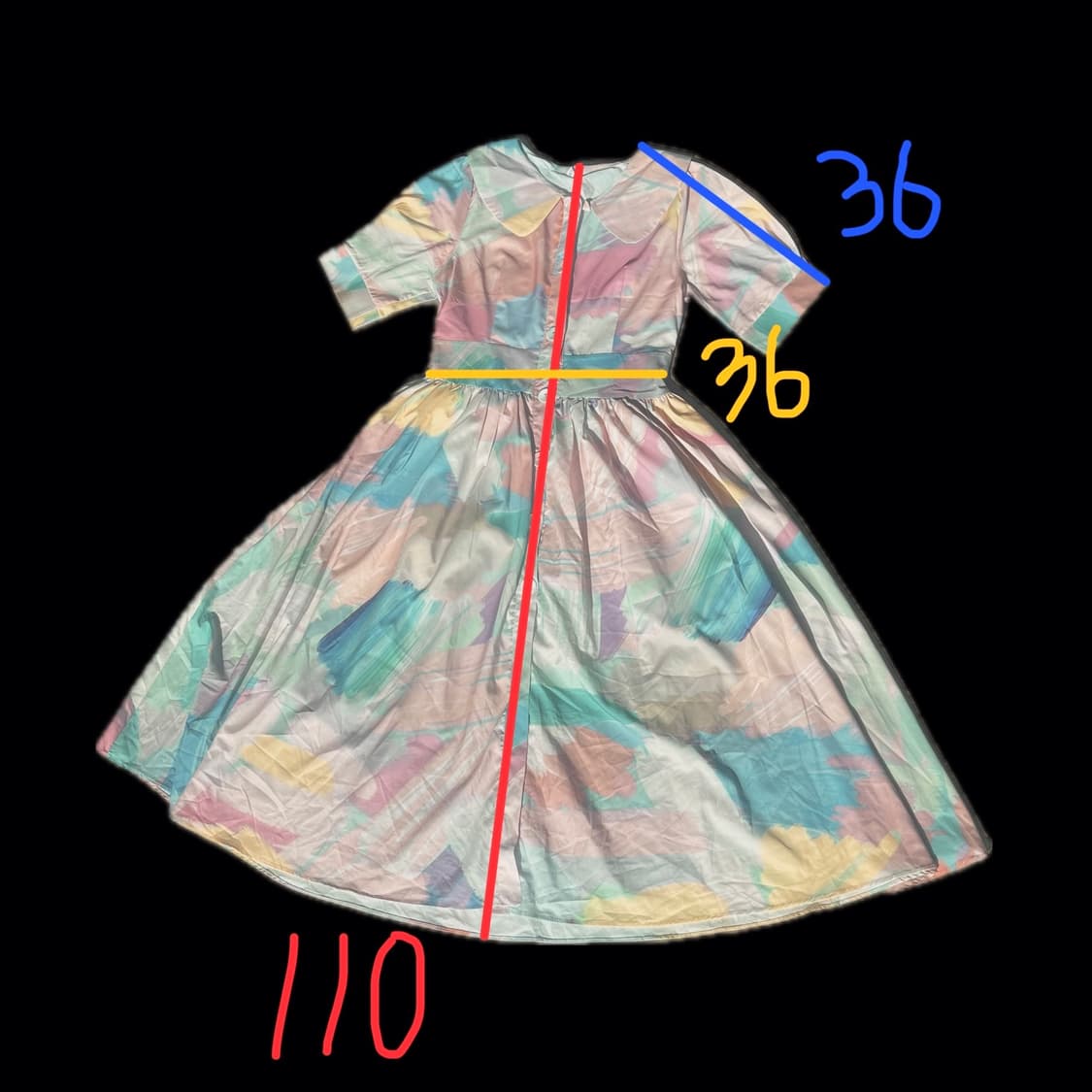 알록달록 페인팅 패턴 원피스 상품이미지5