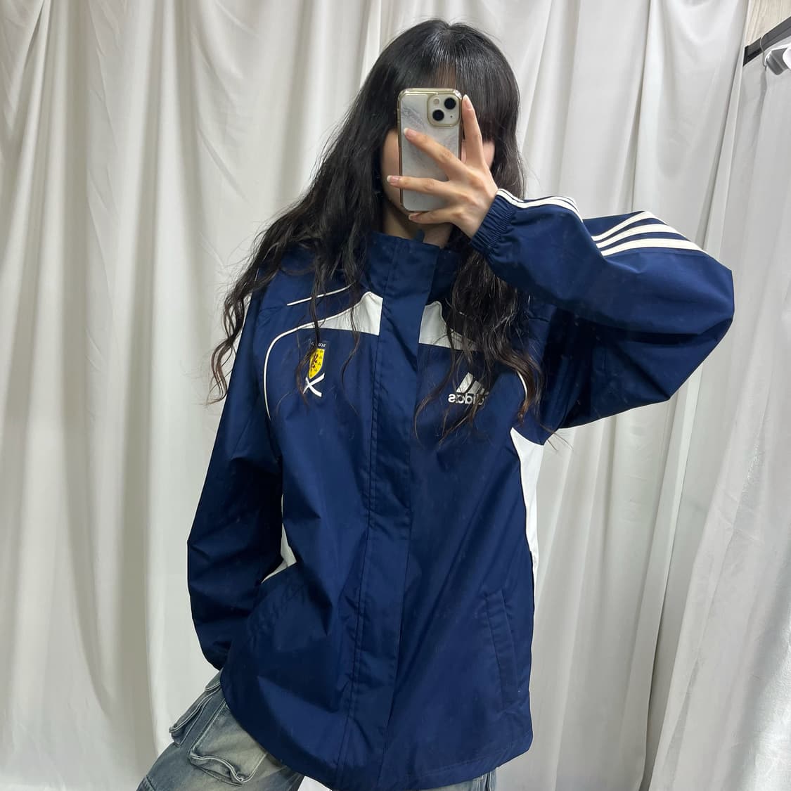 Adidas navy Scotland windbreak jacket 상품이미지2