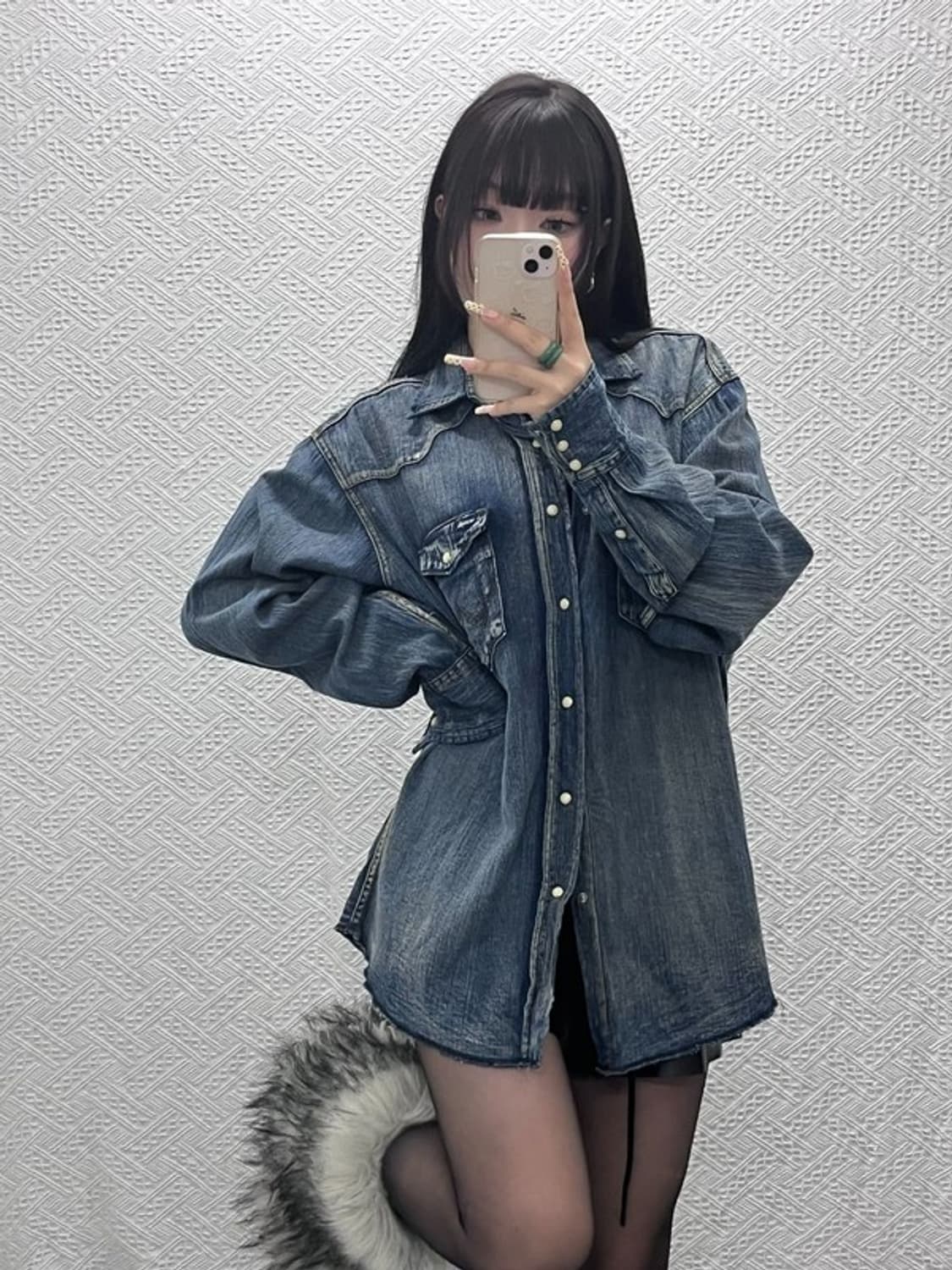 랭글러 웨스턴 컨트리 빈티지 워싱 데님 셔츠 XL C09760 상품이미지2