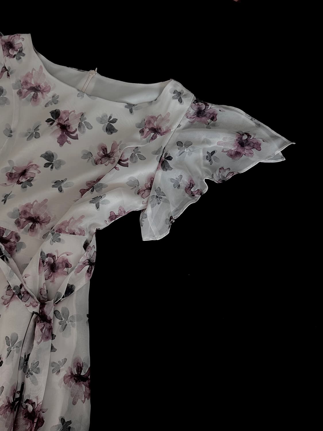 빈티지 퍼프 플라워 원피스 상품이미지1