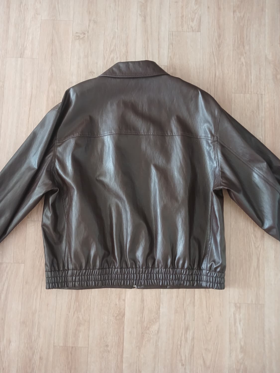 파사드패턴 미니멀 레더 블루종 브라운 S 상품이미지2