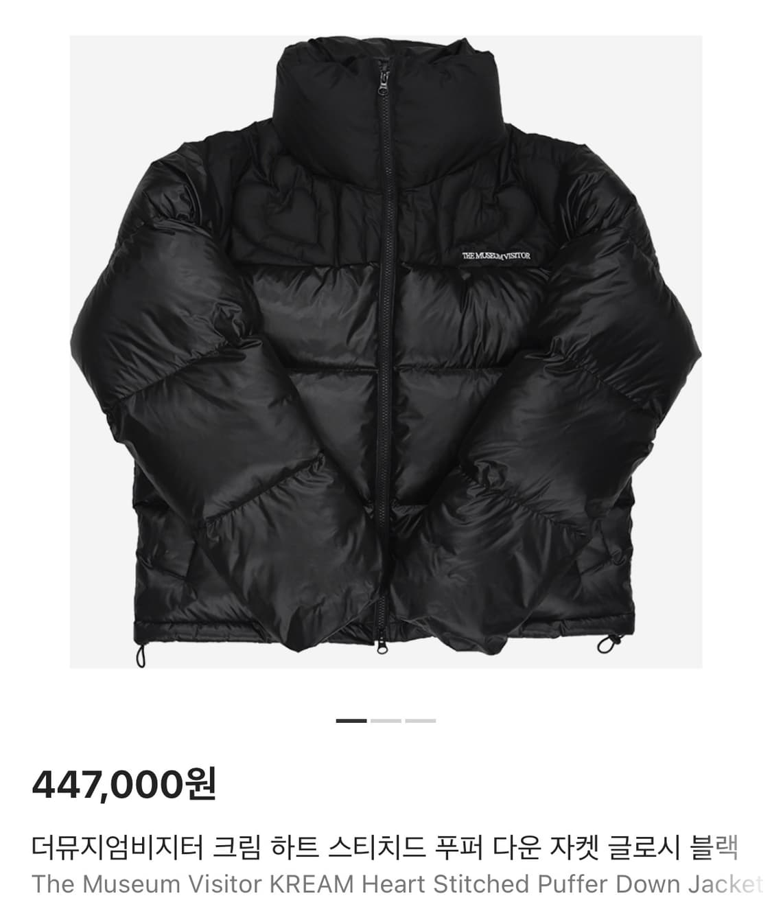 더뮤지엄비지터 패딩 상품이미지1