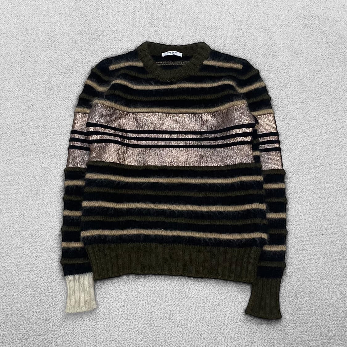 지방시 그린 스트라이프 모헤어 스웨터 니트 상품이미지1