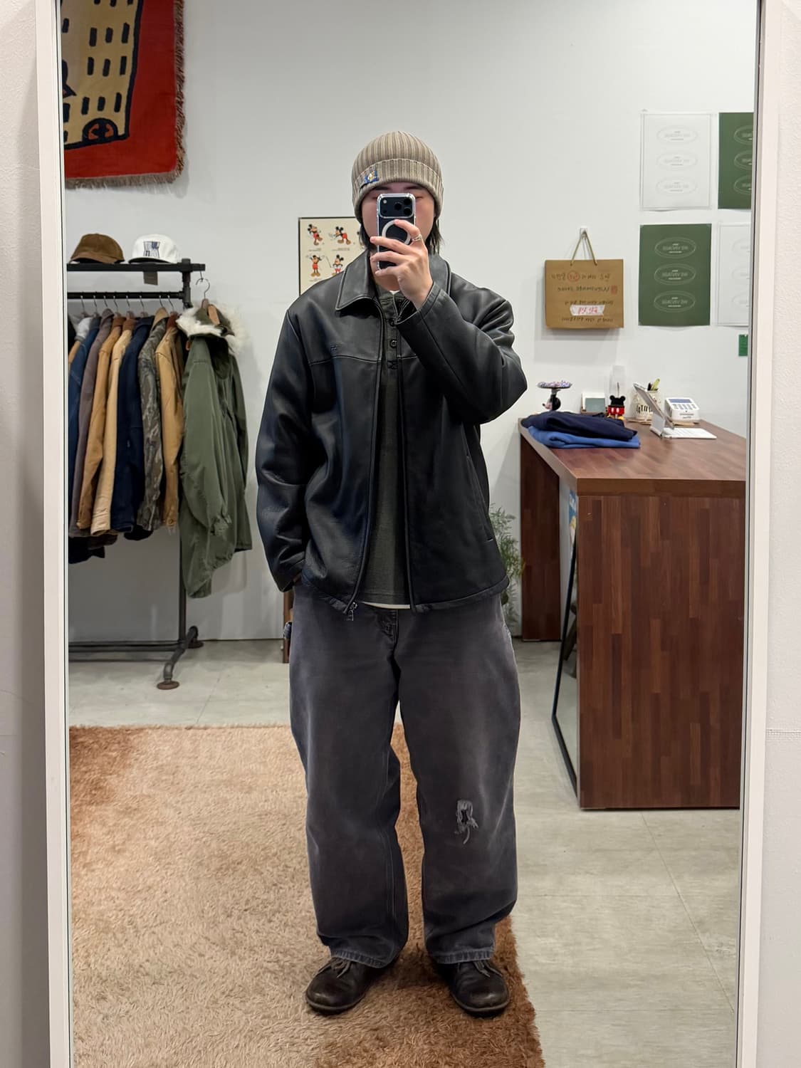 00s Levis 리바이스 레드탭 카우하이드 레더 자켓 상품이미지2