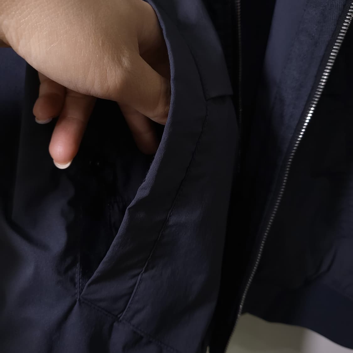 한섬 타임옴므 다이나믹스 네이비 봄버 블루종 자켓 105 상품이미지7