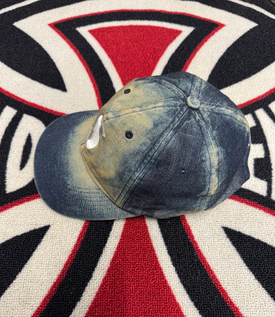 슈프림 코듀라 데님 에스 로고 6 패널 캡 블리치드 인디고 상품이미지3