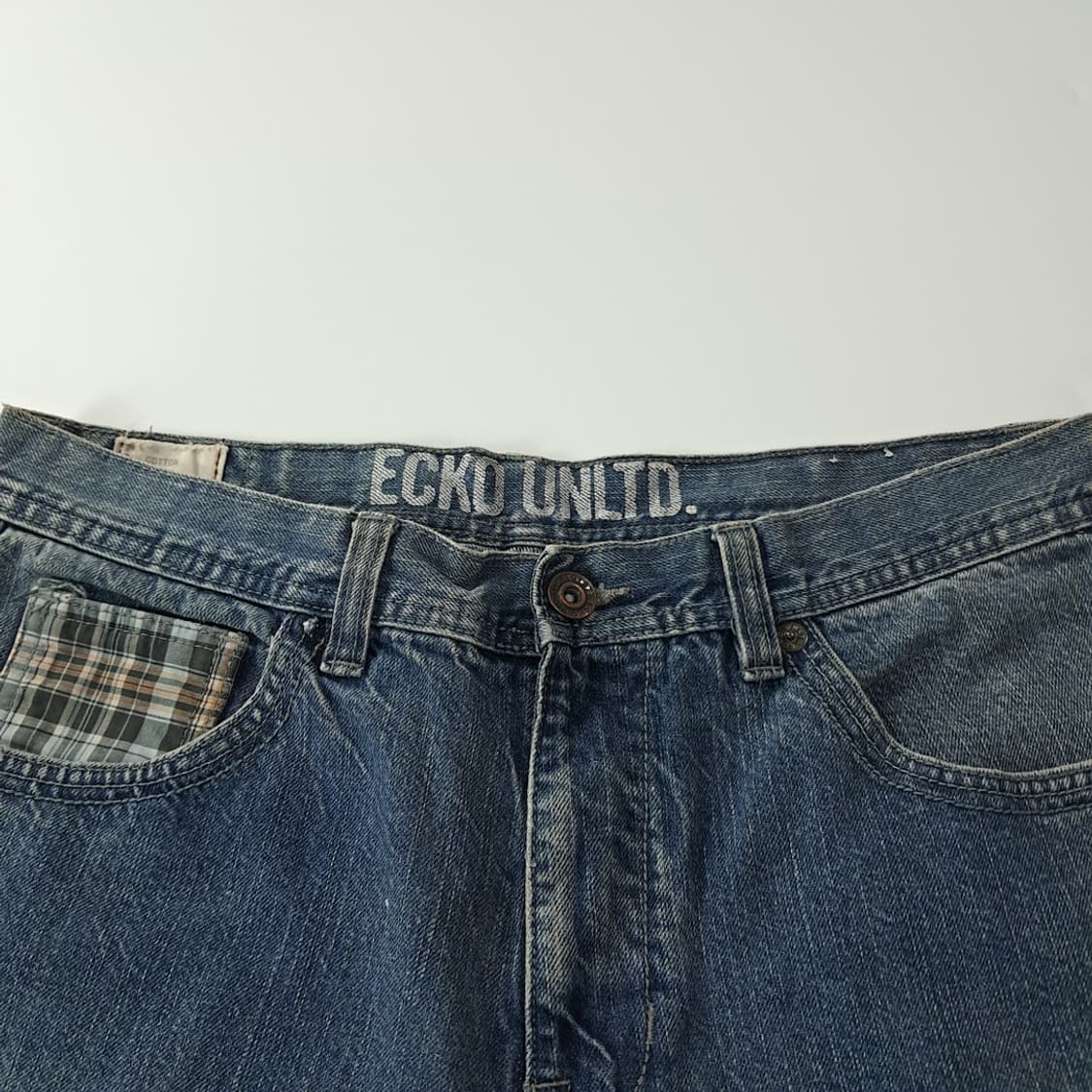 CK390 35 에코언리미티드 00s 인디고 데님 하프팬츠 반바지 상품이미지2