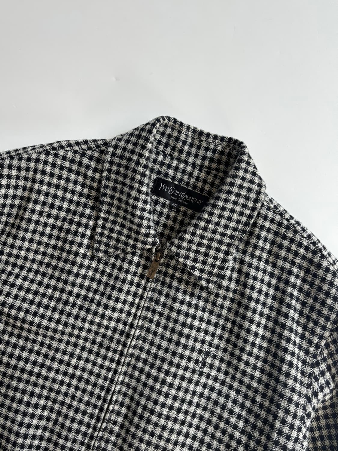 Ysl Pour Homme 입생로랑 자수 로고 체크 울 자켓 상품이미지5