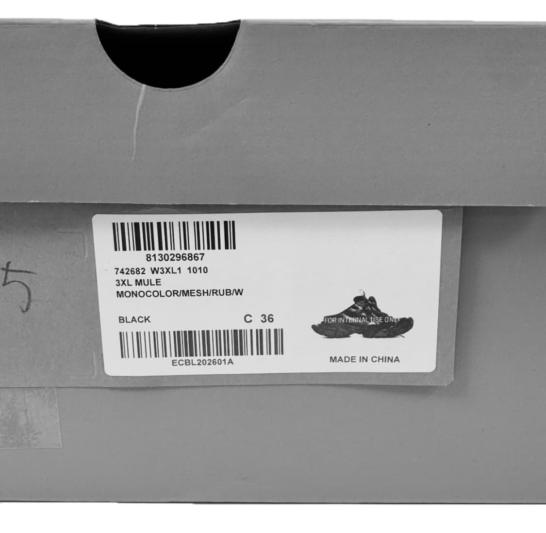 [36] 발렌시아가 여성 3XL 스니커즈 뮬 슬리퍼 블랙 742682 상품이미지9